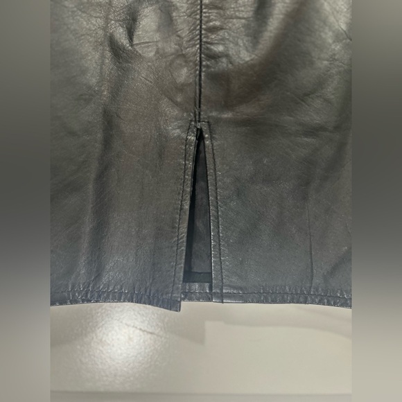 Vintage ADA GENUINE LEATHER Ladies BLACK SKIRT With Pockets size 5 - Picture 6 of 12